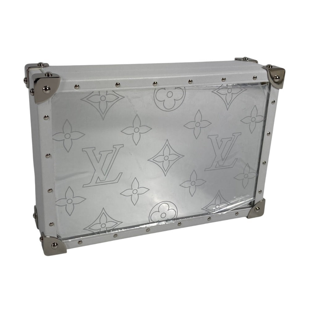LOUIS VUITTON GI0652 Monogram Mirrored Jewelry Box Trunk Accessories Leather Women's White