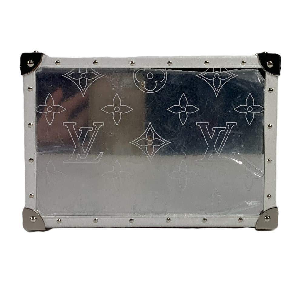 LOUIS VUITTON GI0652 Monogram Mirrored Jewelry Box Trunk Accessories Leather Women's White