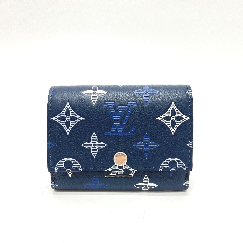 LOUIS VUITTON M29130 Victor Wallet Short Wallet Wallet Trifold Wallet Monogram Shadow Leather Unisex Navy Blue Navy