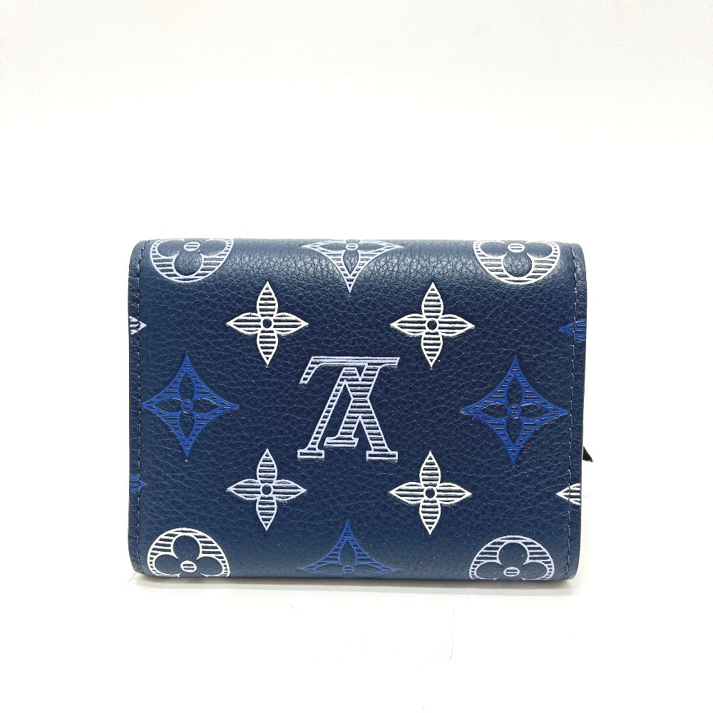 LOUIS VUITTON M29130 Victor Wallet Short Wallet Wallet Trifold Wallet Monogram Shadow Leather Unisex Navy Blue Navy