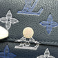 LOUIS VUITTON M29130 Victor Wallet Short Wallet Wallet Trifold Wallet Monogram Shadow Leather Unisex Navy Blue Navy