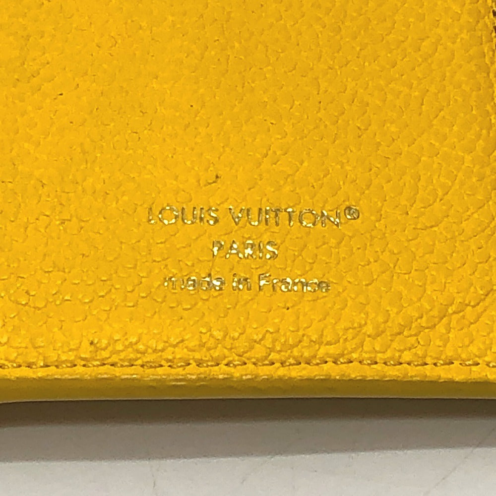 LOUIS VUITTON M14156 Portefeuille Victorine Trifold Wallet Monogram Empreinte Leather Women's Ginko Yellow Yellow