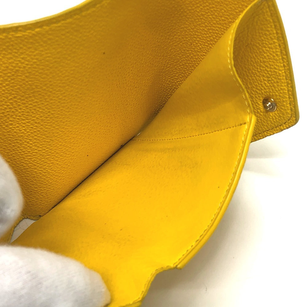 LOUIS VUITTON M14156 Portefeuille Victorine Trifold Wallet Monogram Empreinte Leather Women's Ginko Yellow Yellow