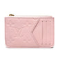 LOUIS VUITTON M28974 カードケース ポルト カルト･ロミー 小銭入れ カードケース モノグラムアンプラントレザー レディース コンフェッティピンク ピンク