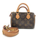 LOUIS VUITTON Ｍ81085 ナノ･スピーディ 2WAY カバン 斜め掛け ショルダーバッグ ハンドバッグ モノグラムキャンバス レディース ブラウン