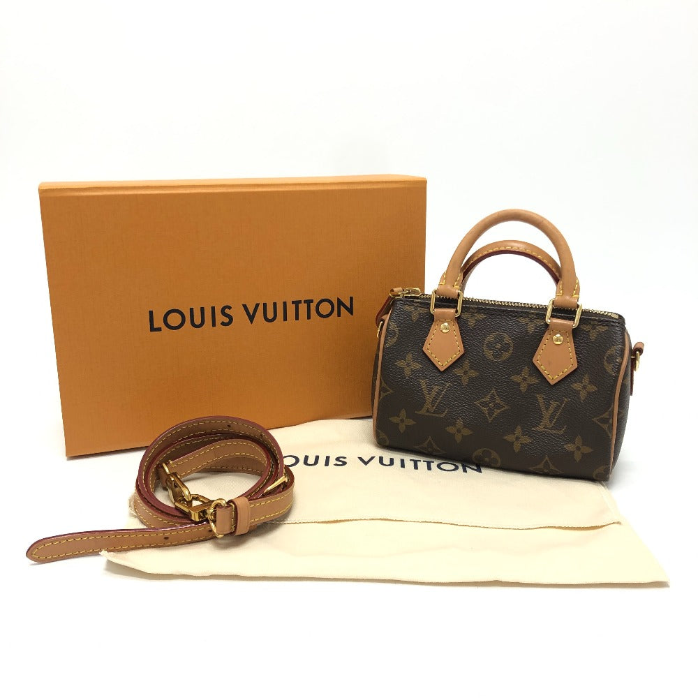 LOUIS VUITTON Ｍ81085 ナノ･スピーディ 2WAY カバン 斜め掛け ショルダーバッグ ハンドバッグ モノグラムキャンバス レディース ブラウン