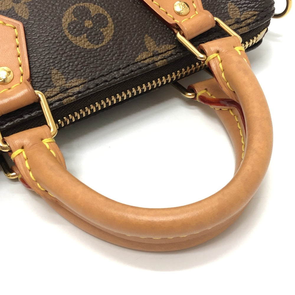 LOUIS VUITTON Ｍ81085 ナノ･スピーディ 2WAY カバン 斜め掛け ショルダーバッグ ハンドバッグ モノグラムキャンバス レディース ブラウン