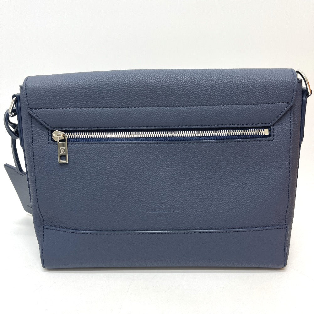 LOUIS VUITTON M23709 LVアエログラム テイクオフ メッセンジャー カバン バッグ 斜め掛け ショルダーバッグ レザー メンズ ブルー アトランティーク ブルー