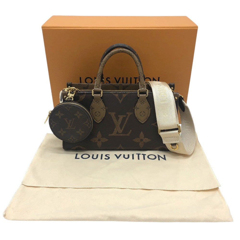 LOUIS VUITTON Ｍ46653 On the Go EW Bag 2WAY Shoulder Bag Crossbody Pochette Hand Bag MonogramCanvas Black Used