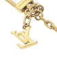 LOUIS VUITTON M02943 LV Heart Padlock Pearl ChainKey Holder Bag Charm Metal Gold Used
