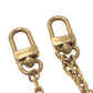LOUIS VUITTON M02943 LV Heart Padlock Pearl ChainKey Holder Bag Charm Metal Gold Used
