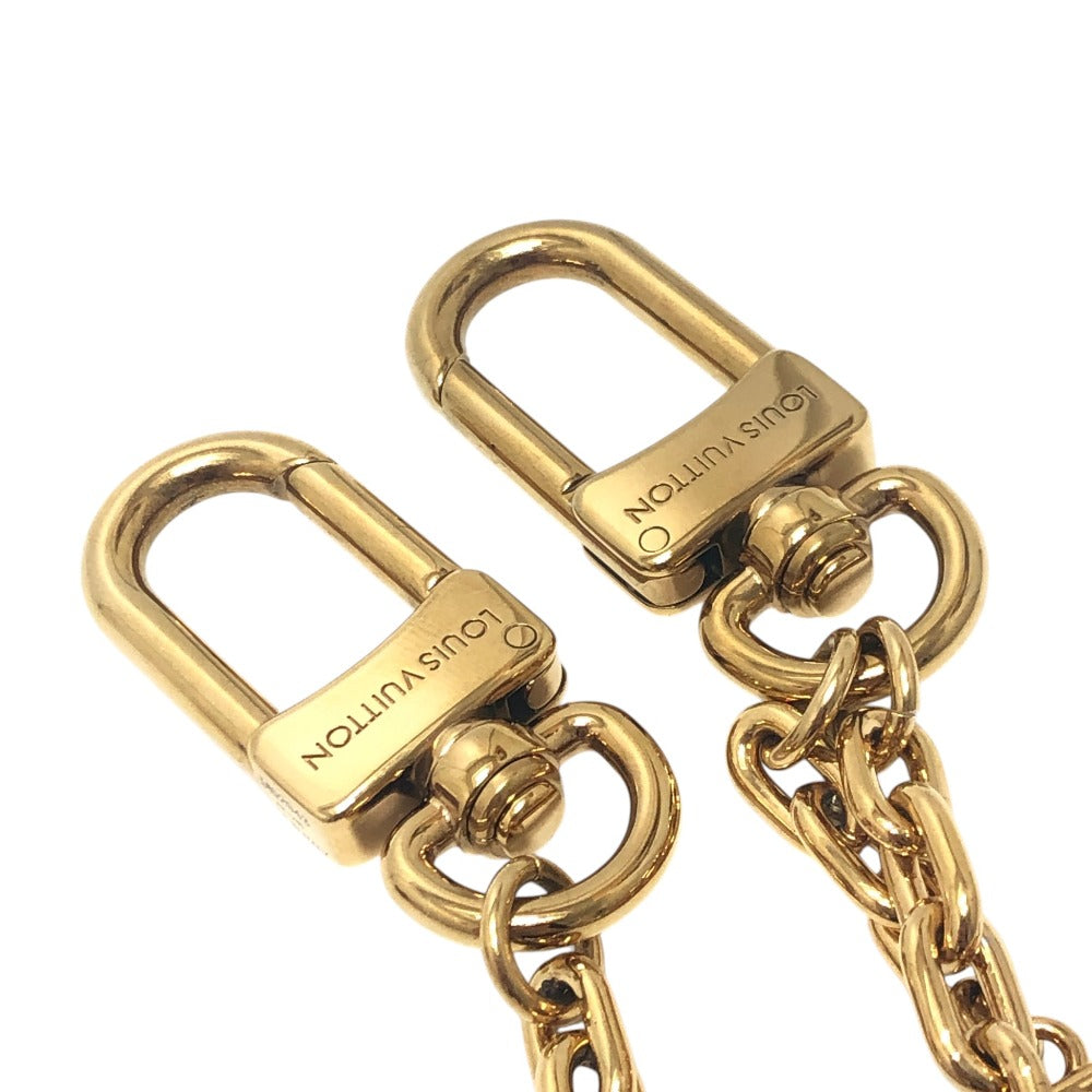 LOUIS VUITTON M02943 LV Heart Padlock Pearl ChainKey Holder Bag Charm Metal Gold Used