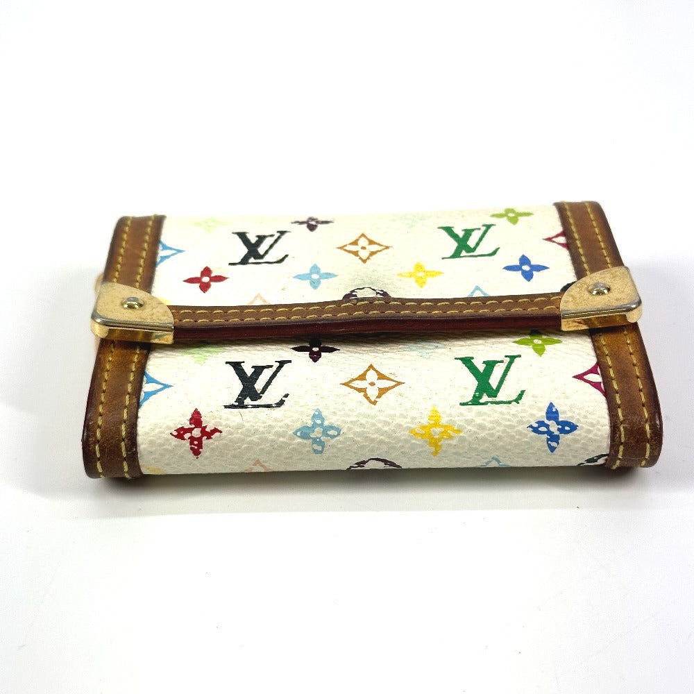 LOUIS VUITTON M92657 モノグラムマルチカラー ポルトモネ・プラ 財布 小銭入れ フラップ コインケース モノグラムマルチカラーキャンバス レディース ブロン ホワイト