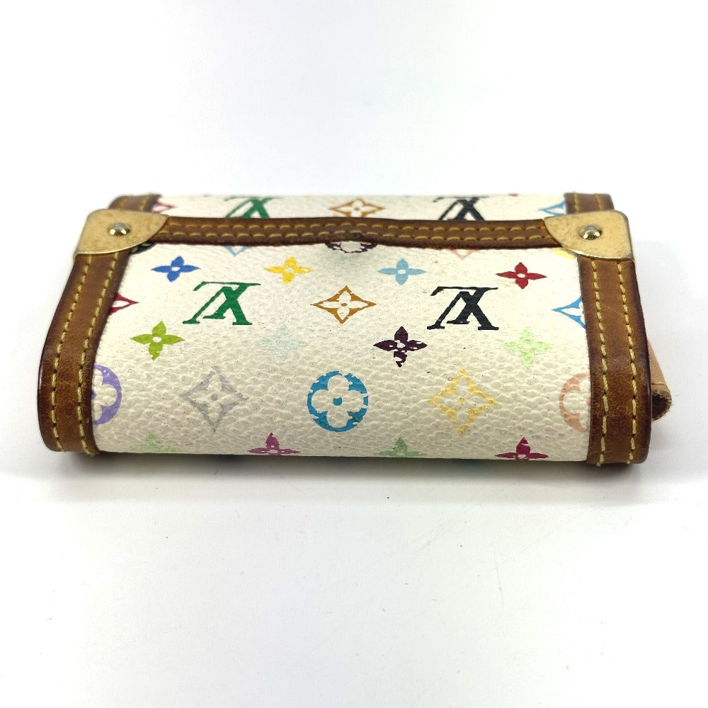 LOUIS VUITTON M92657 モノグラムマルチカラー ポルトモネ・プラ 財布 小銭入れ フラップ コインケース モノグラムマルチカラーキャンバス レディース ブロン ホワイト
