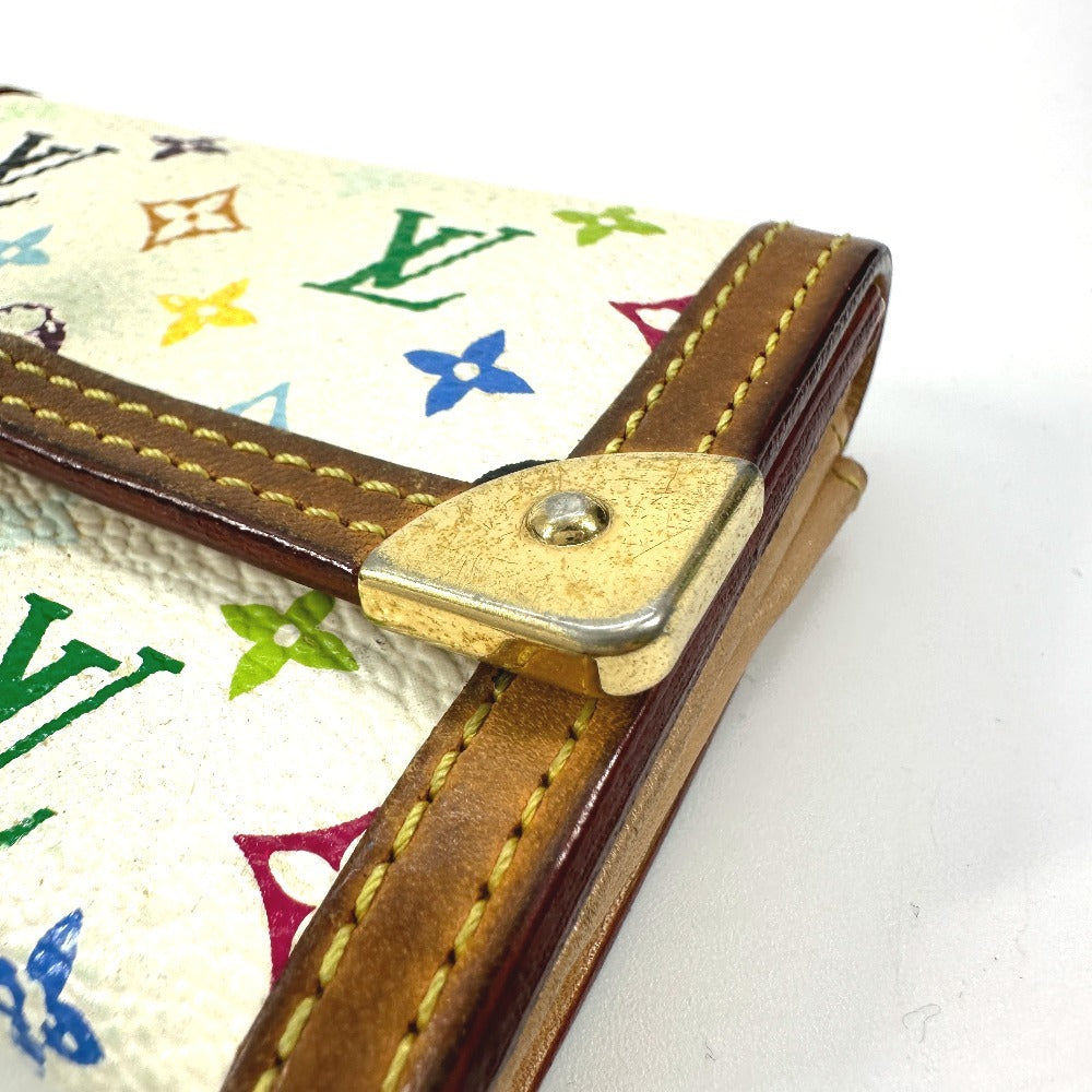 LOUIS VUITTON M92657 モノグラムマルチカラー ポルトモネ・プラ 財布 小銭入れ フラップ コインケース モノグラムマルチカラーキャンバス レディース ブロン ホワイト