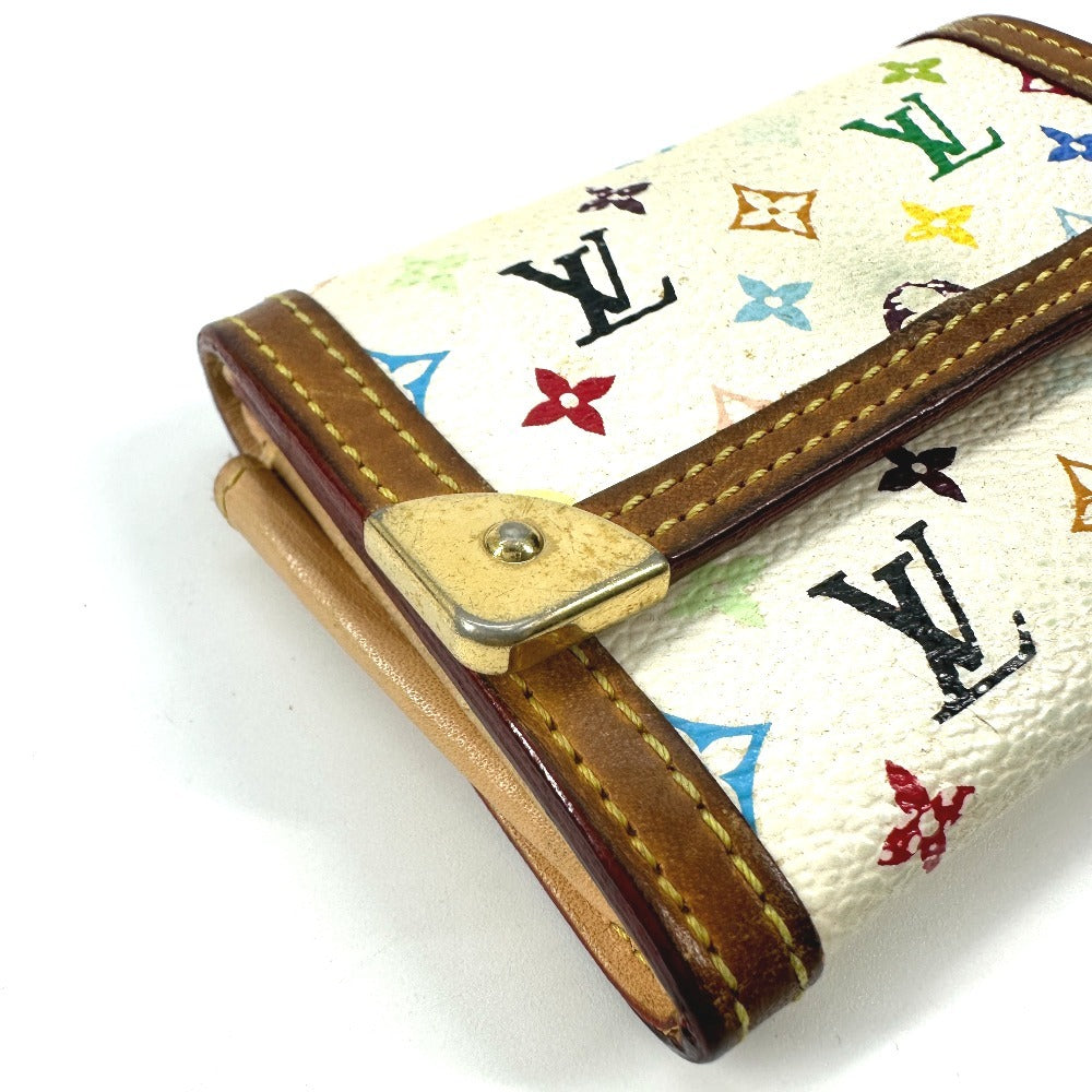 LOUIS VUITTON M92657 モノグラムマルチカラー ポルトモネ・プラ 財布 小銭入れ フラップ コインケース モノグラムマルチカラーキャンバス レディース ブロン ホワイト