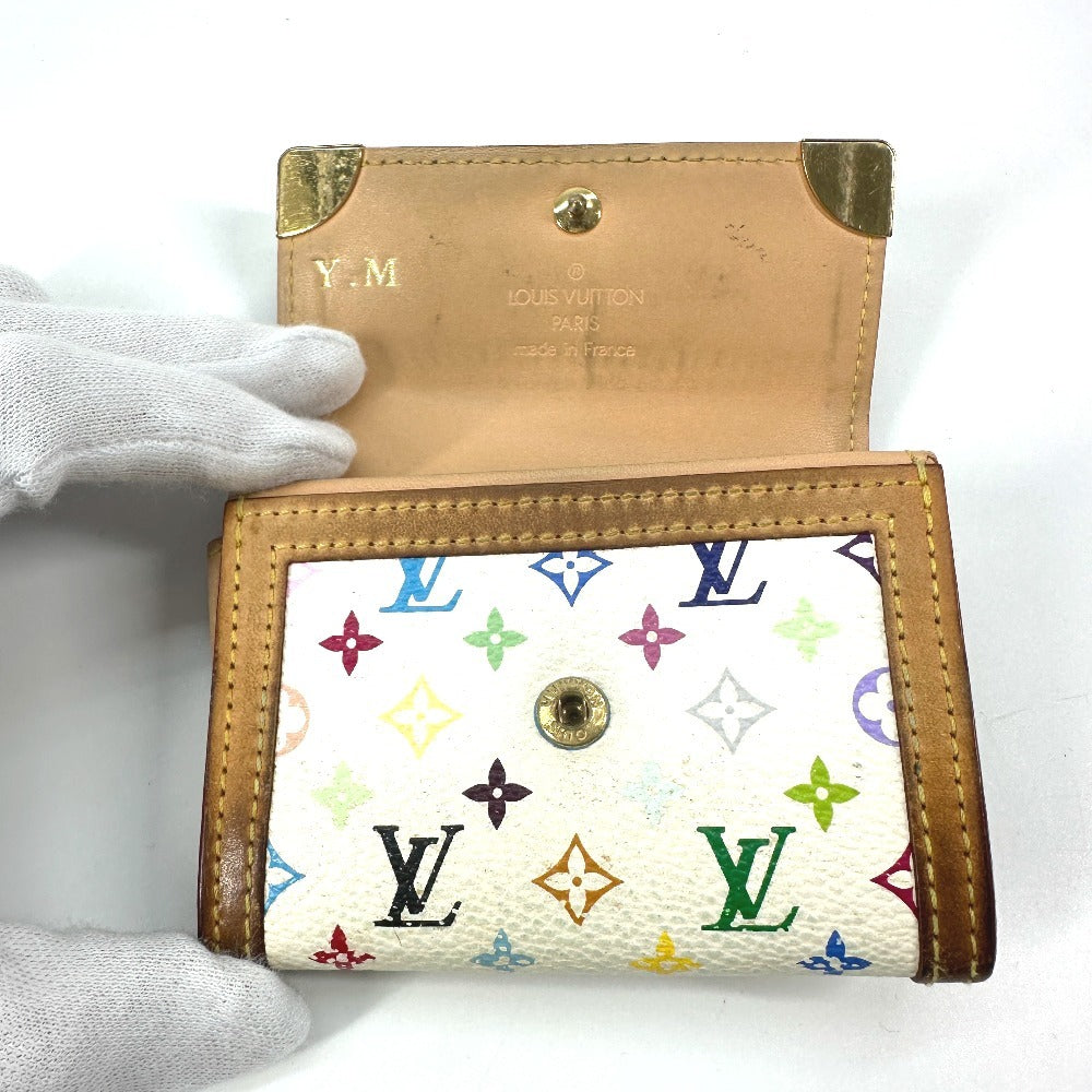 LOUIS VUITTON M92657 モノグラムマルチカラー ポルトモネ・プラ 財布 小銭入れ フラップ コインケース モノグラムマルチカラーキャンバス レディース ブロン ホワイト