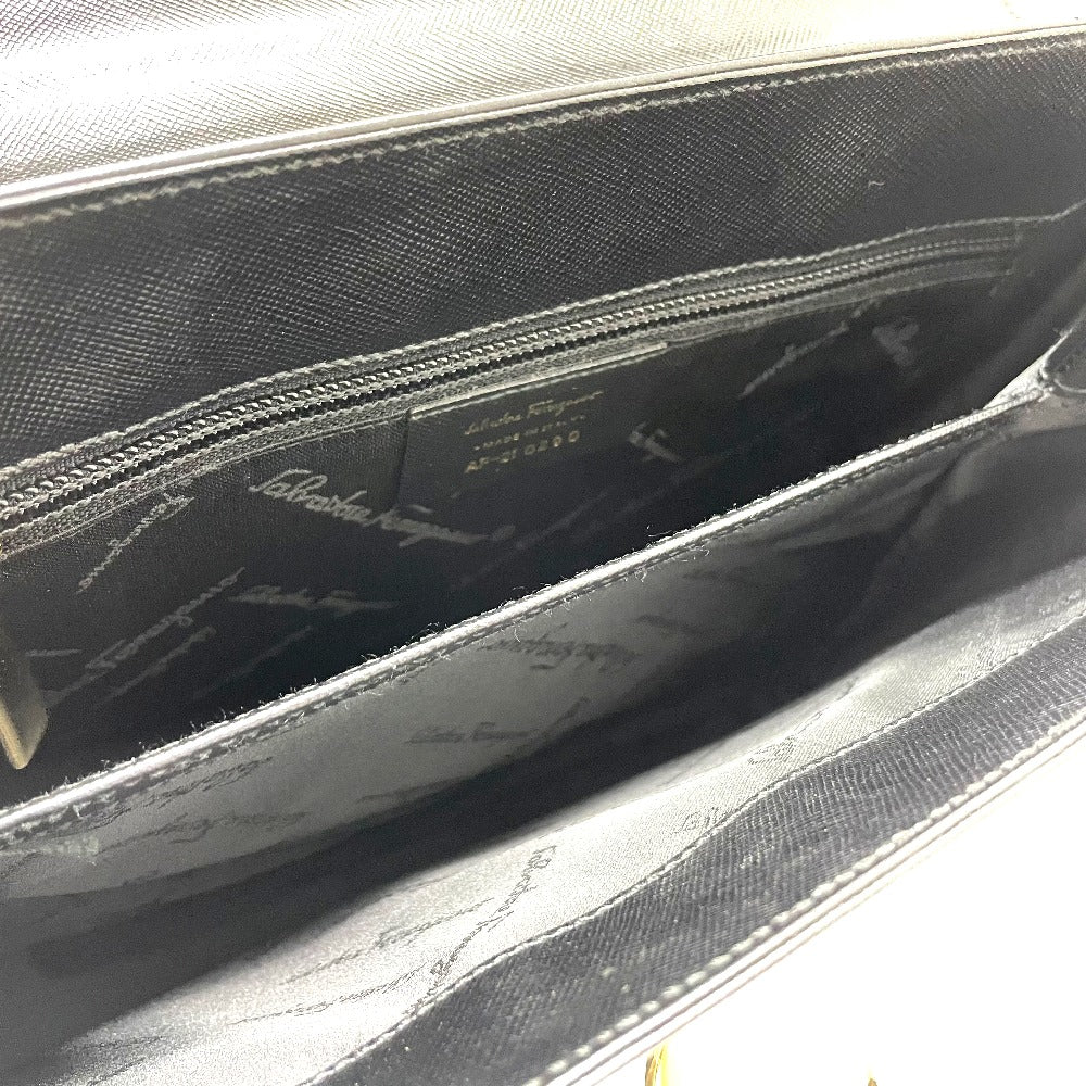 Salvatore Ferragamo AF-21 2WAY ガンチーニ カバン ショルダーバッグ ハンドバッグ レザー レディース ブラック