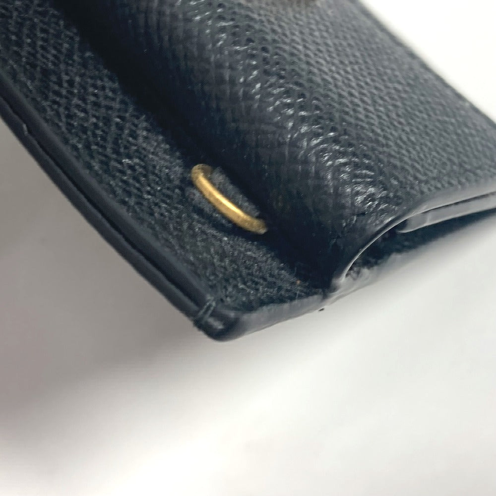 Salvatore Ferragamo wallet, coin purse, crossbody pouch, Gancini logo, card and coin case with chain, business card holder, coin case, leather, women's, black