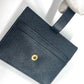 Salvatore Ferragamo wallet, coin purse, crossbody pouch, Gancini logo, card and coin case with chain, business card holder, coin case, leather, women's, black