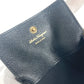 Salvatore Ferragamo wallet, coin purse, crossbody pouch, Gancini logo, card and coin case with chain, business card holder, coin case, leather, women's, black
