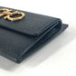 Salvatore Ferragamo wallet, coin purse, crossbody pouch, Gancini logo, card and coin case with chain, business card holder, coin case, leather, women's, black
