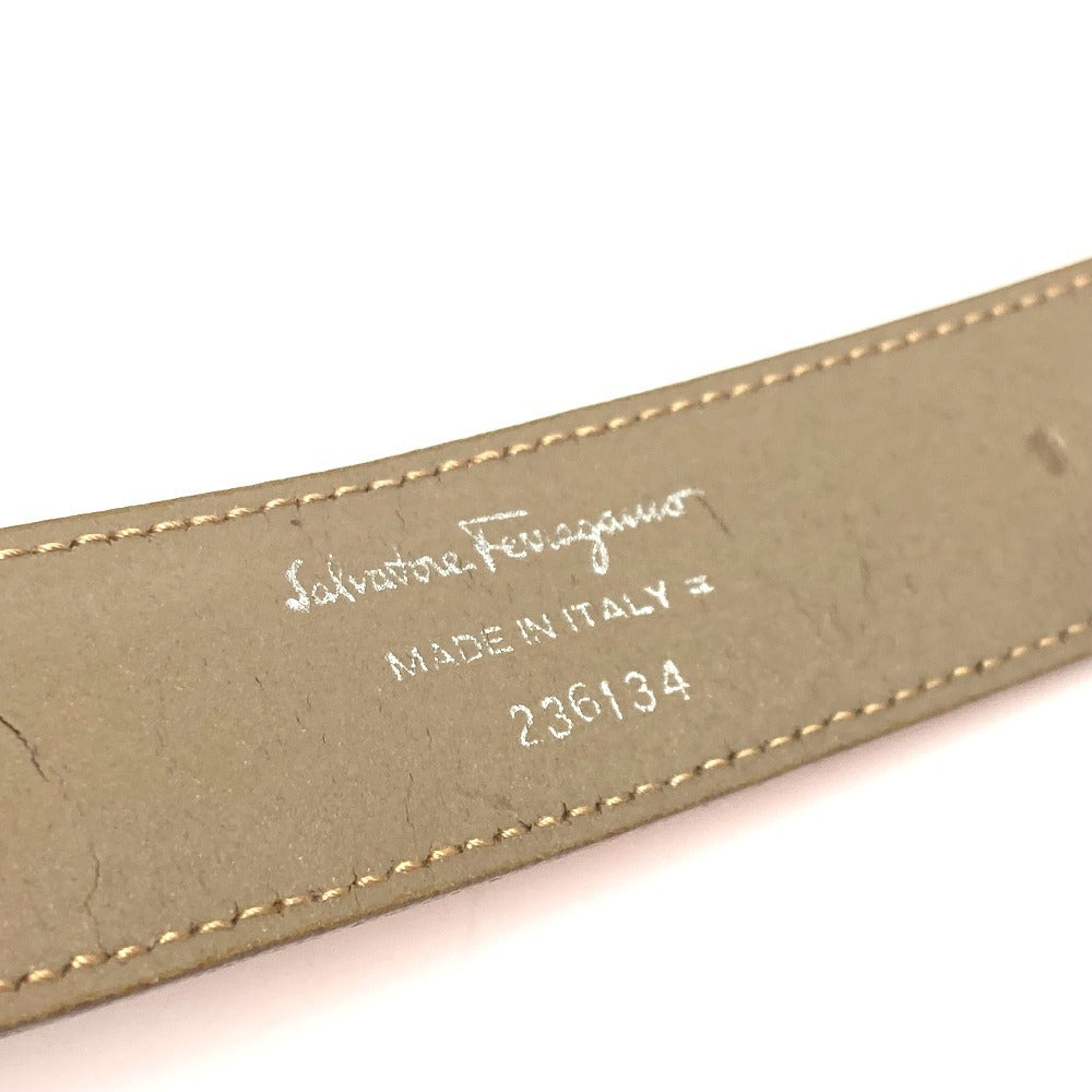 Salvatore Ferragamo ガンチーニ ロゴ バックル アクセサリー ズボン用ベルト ベルト レザー レディース オレンジ