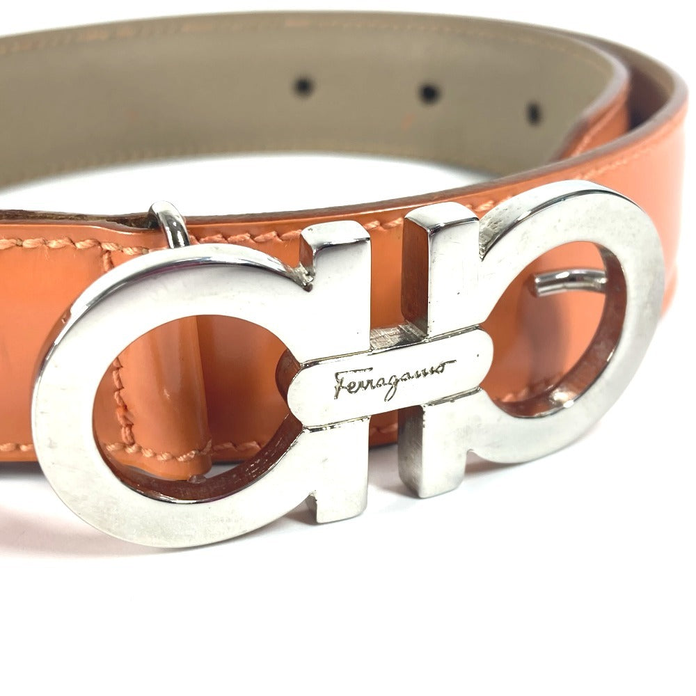 Salvatore Ferragamo ガンチーニ ロゴ バックル アクセサリー ズボン用ベルト ベルト レザー レディース オレンジ