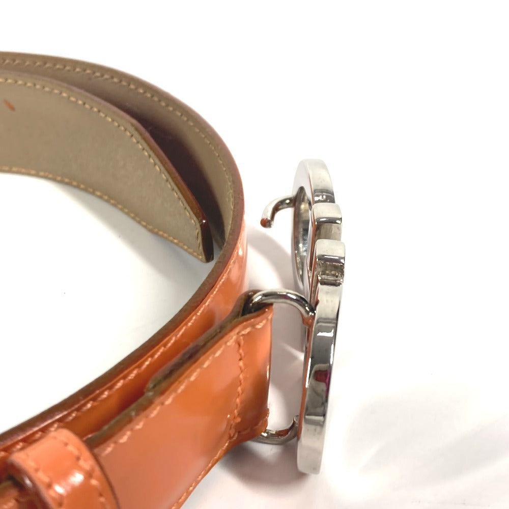 Salvatore Ferragamo ガンチーニ ロゴ バックル アクセサリー ズボン用ベルト ベルト レザー レディース オレンジ