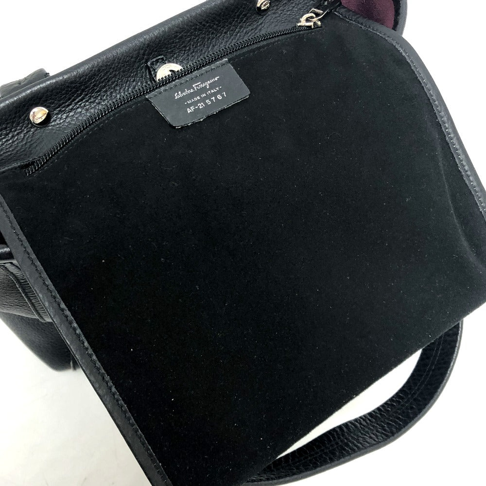 Salvatore Ferragamo ガンチーニ 肩掛けバック カバン トートバック バック トートバッグ レザー レディース ブラック
