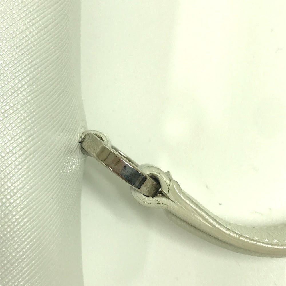 Salvatore Ferragamo Gancini 2-Way Crossbody Handbag in White Leather