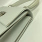 Salvatore Ferragamo Gancini 2-Way Crossbody Handbag in White Leather
