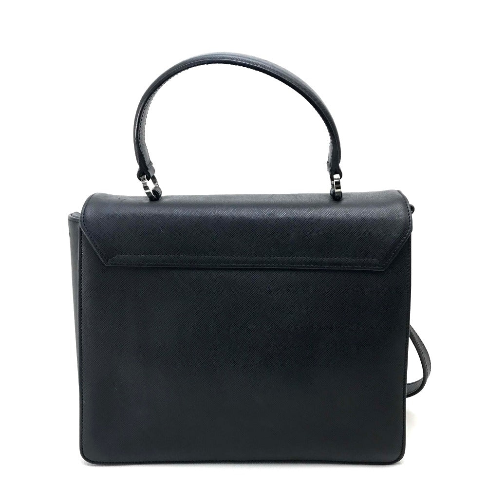 Salvatore Ferragamo Gancini Shoulder Bag, Handbag, Leather, Women's, Black