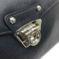 Salvatore Ferragamo Gancini Shoulder Bag, Handbag, Leather, Women's, Black
