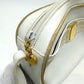 Salvatore Ferragamo BA214183 Vara Ribbon Shoulder Bag in White Leather