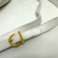 Salvatore Ferragamo BA214183 Vara Ribbon Shoulder Bag in White Leather
