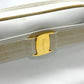 Salvatore Ferragamo BA214183 Vara Ribbon Shoulder Bag in White Leather
