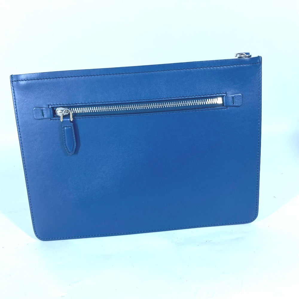 Salvatore Ferragamo ガンチーニ カバン ポーチ ストラップ付 クラッチバッグ レザー メンズ ブルー