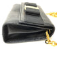 Salvatore Ferragamo Vara Ribbon Mini Pochette, Crossbody Bag, Waist Bag, Clutch, Shoulder Bag, Embossed Leather, Women's, Black and Gold