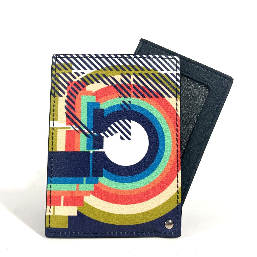 Salvatore Ferragamo Logo Business Card Holder, Pass Case, Card Case, Leather, Unisex, Multicolor