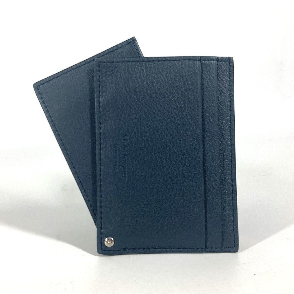 Salvatore Ferragamo Logo Business Card Holder, Pass Case, Card Case, Leather, Unisex, Multicolor