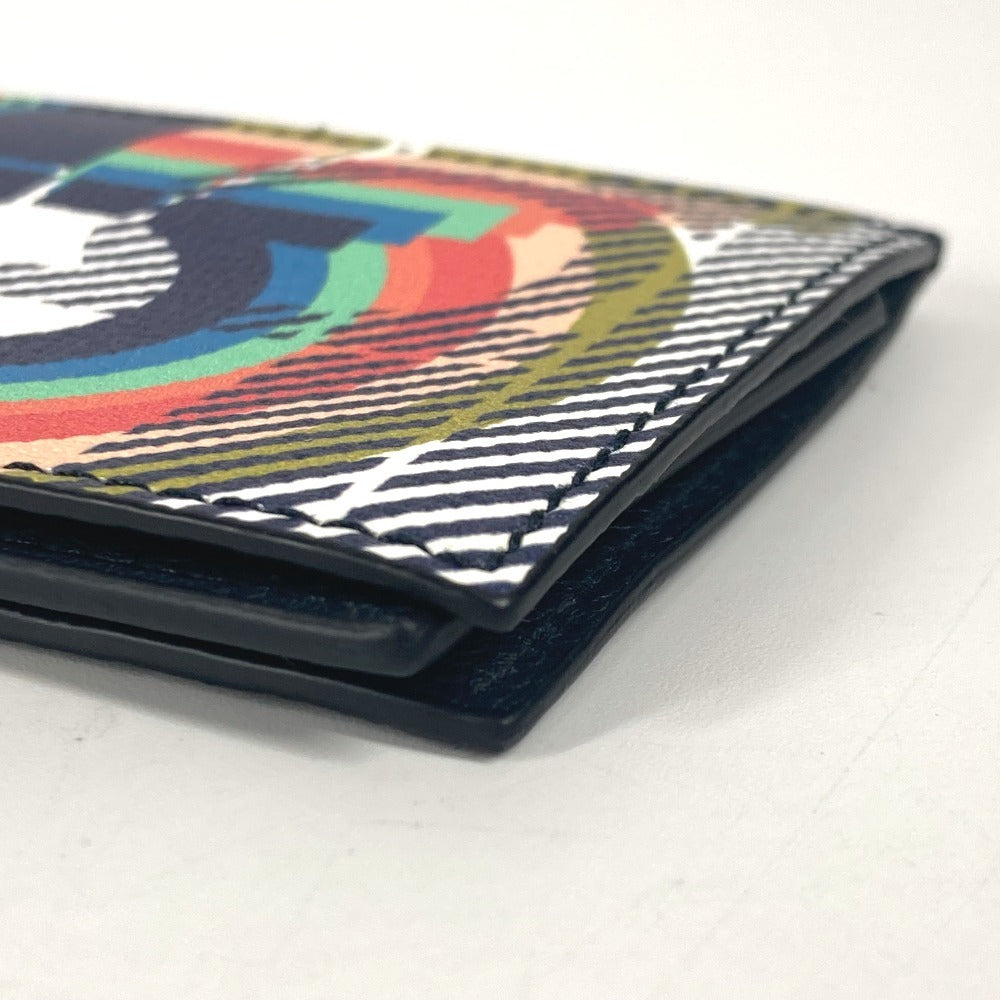 Salvatore Ferragamo Logo Business Card Holder, Pass Case, Card Case, Leather, Unisex, Multicolor