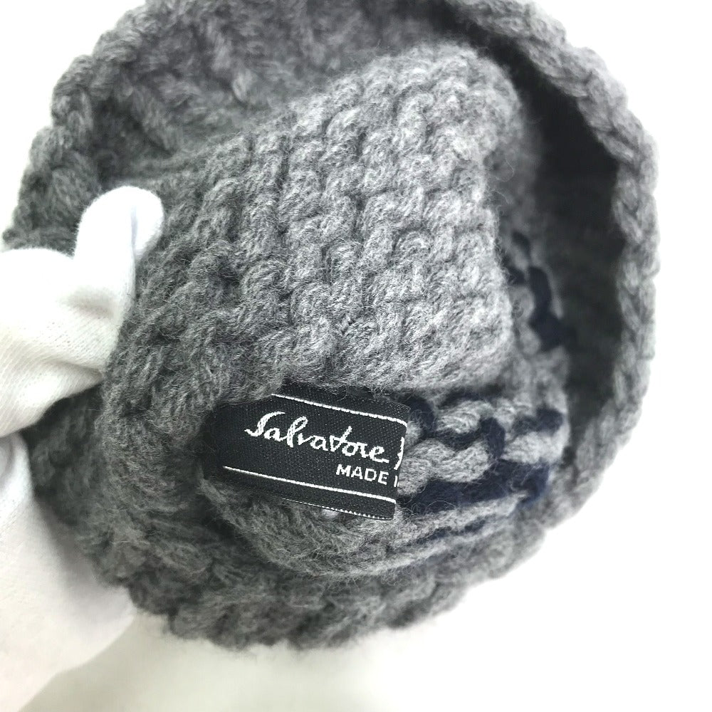 Salvatore Ferragamo ガンチーニ ビーニー 帽子 ニット帽 ニットキャップ ニット帽 ウール レディース グレー