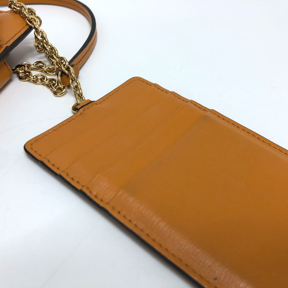 Salvatore Ferragamo 斜め掛け チェーン カバン ポーチ ヴァラ フォンケース 携帯ケース ショルダーバッグ レザー レディース オレンジブラウン オレンジ
