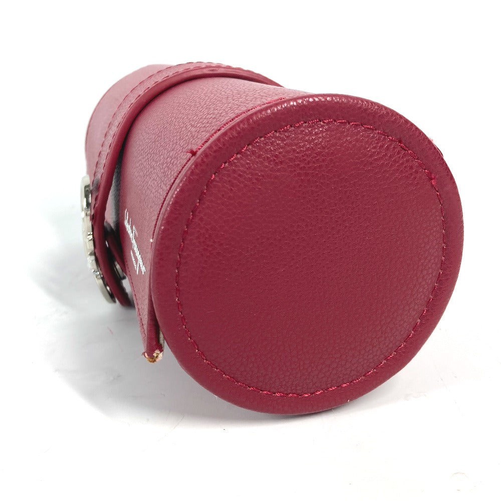 Salvatore Ferragamo ロゴ ウォッチケース 時計ケース ポーチ レザー メンズ レッド