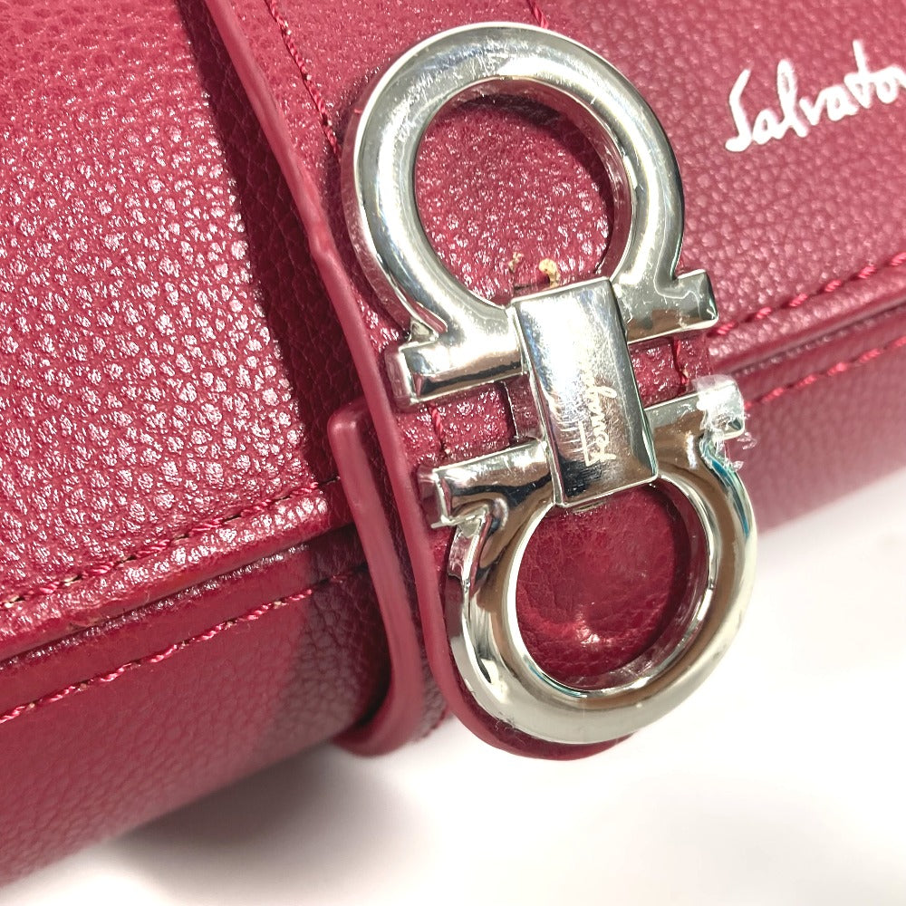 Salvatore Ferragamo ロゴ ウォッチケース 時計ケース ポーチ レザー メンズ レッド