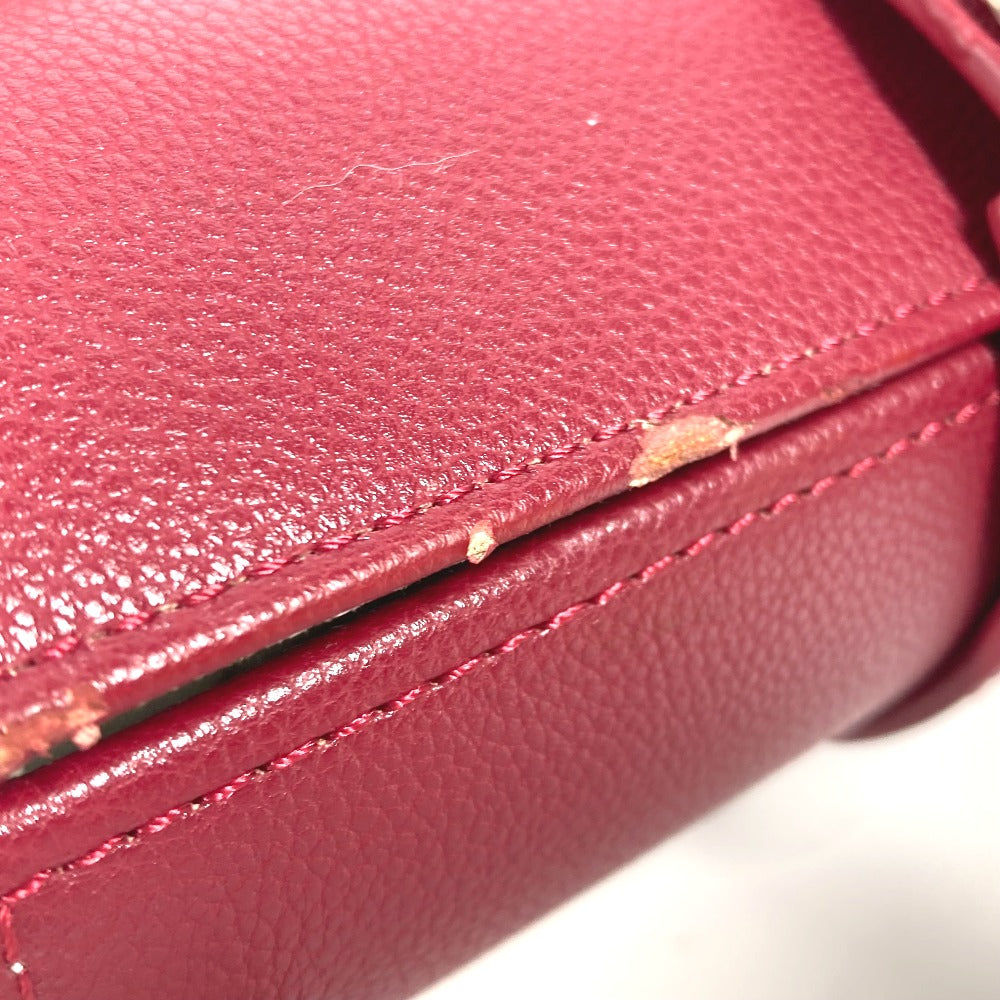 Salvatore Ferragamo ロゴ ウォッチケース 時計ケース ポーチ レザー メンズ レッド
