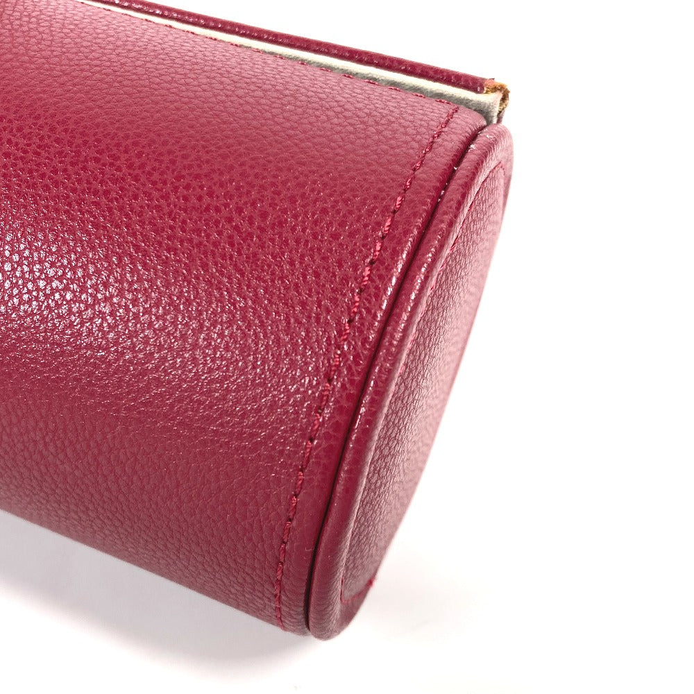 Salvatore Ferragamo ロゴ ウォッチケース 時計ケース ポーチ レザー メンズ レッド