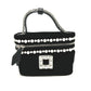 ROGER VIVIER RBWANMH70000LU クリスタル フェイクパール ヴァニティ ベルベット マイクロ 2WAY カバン 肩掛け バッグ ハンドバッグ サテン レディース ブラック