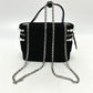 ROGER VIVIER RBWANMH70000LU クリスタル フェイクパール ヴァニティ ベルベット マイクロ 2WAY カバン 肩掛け バッグ ハンドバッグ サテン レディース ブラック